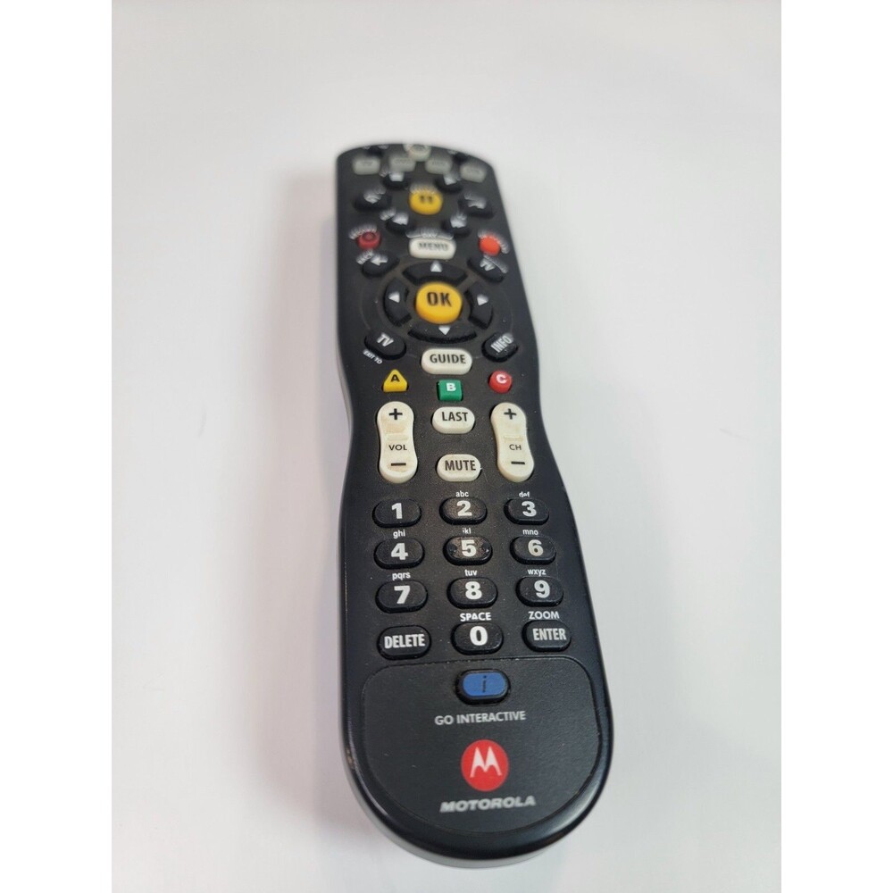 Motorola Cable TV Remote Control Black Go Interactive Untested Parts Only